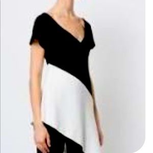 Nwt Rosetta Getty ivory/black top size small
